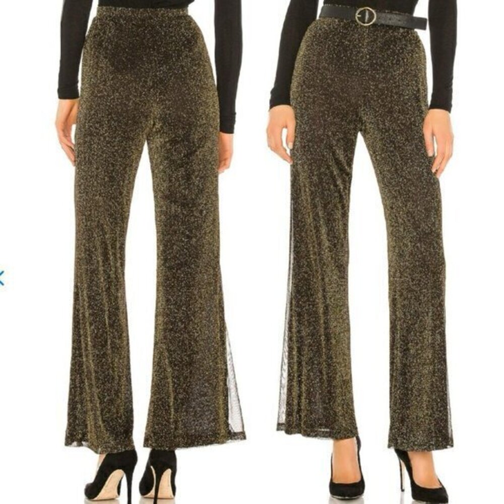 Lovers and Friends Spencer Pant in Black & Gold